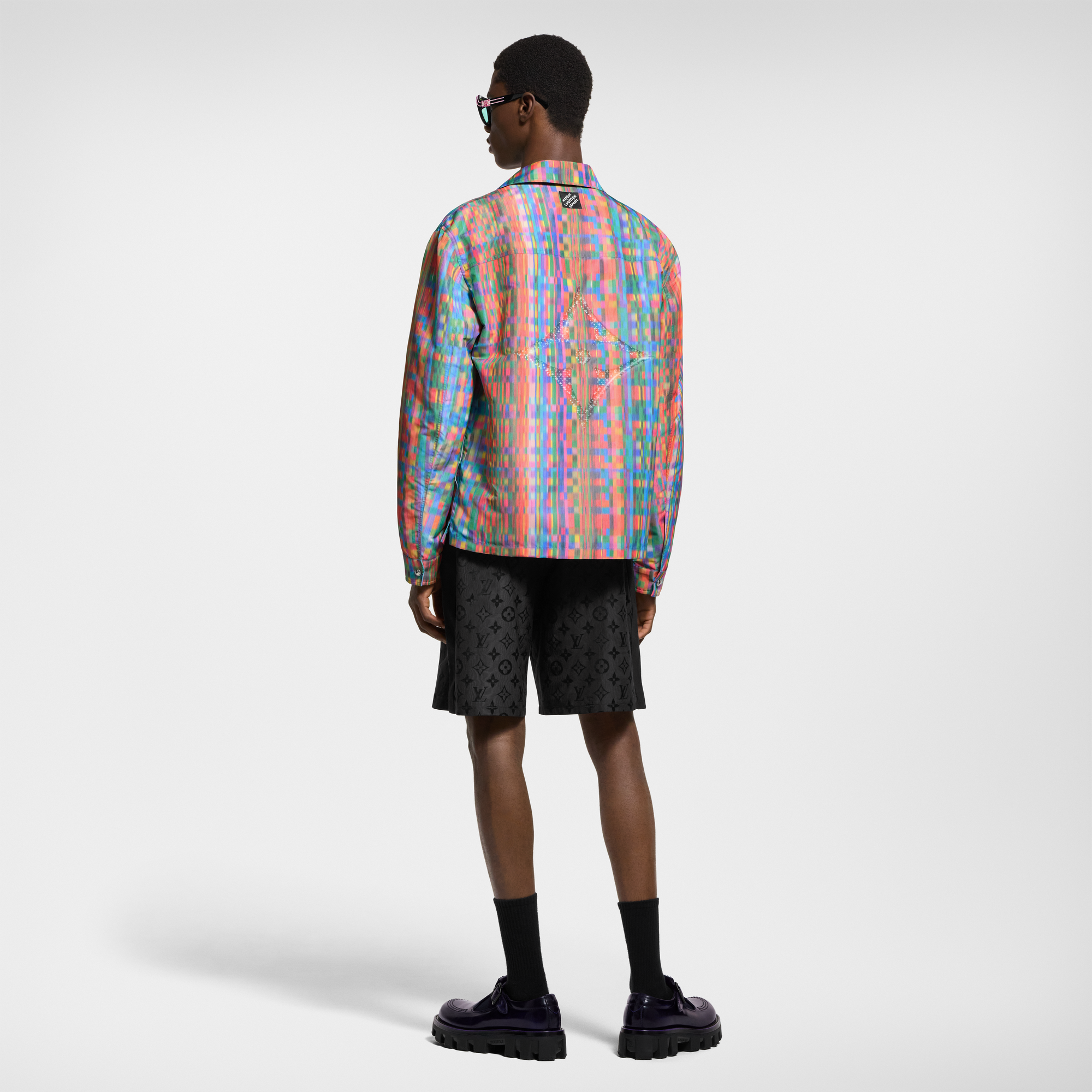 Sobrecamisa estampada con efecto óptico  Hombre Prêt-à-Porter Cazadoras y abrigos | LOUIS VUITTON (Zoom de producto)